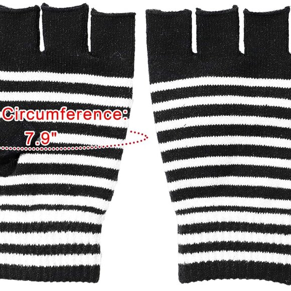 Unisex Stretchy Fingerless Hand Warmer Skeleton Gloves - Picture 5 of 5